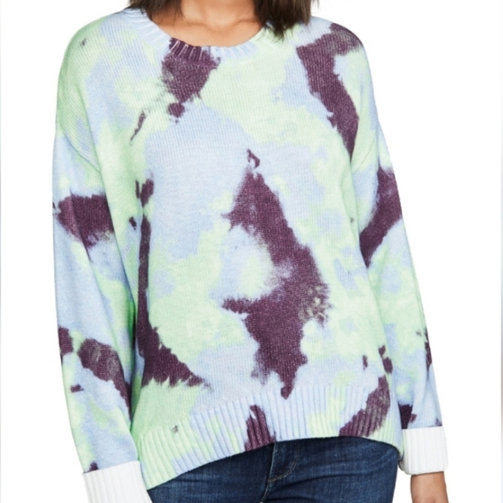 Tory Burch Ace Blue Tie Dye Sweater SzS